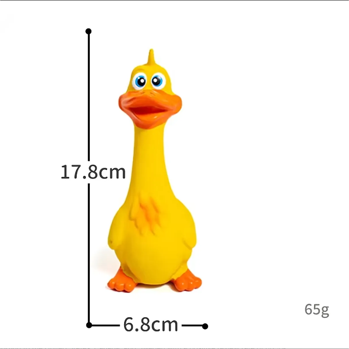 New Latex Interactive Dog Chew Toys Cute Duck Shape Squeaky Pet Dog Interactive - Image 2