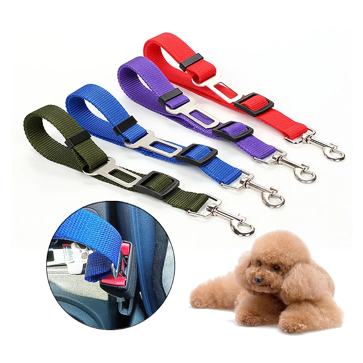 Pet Cat Dog Vehicle Leash Nylon Adjustable Car Seat Dog Safety Belt Pet Leashes - Image 3