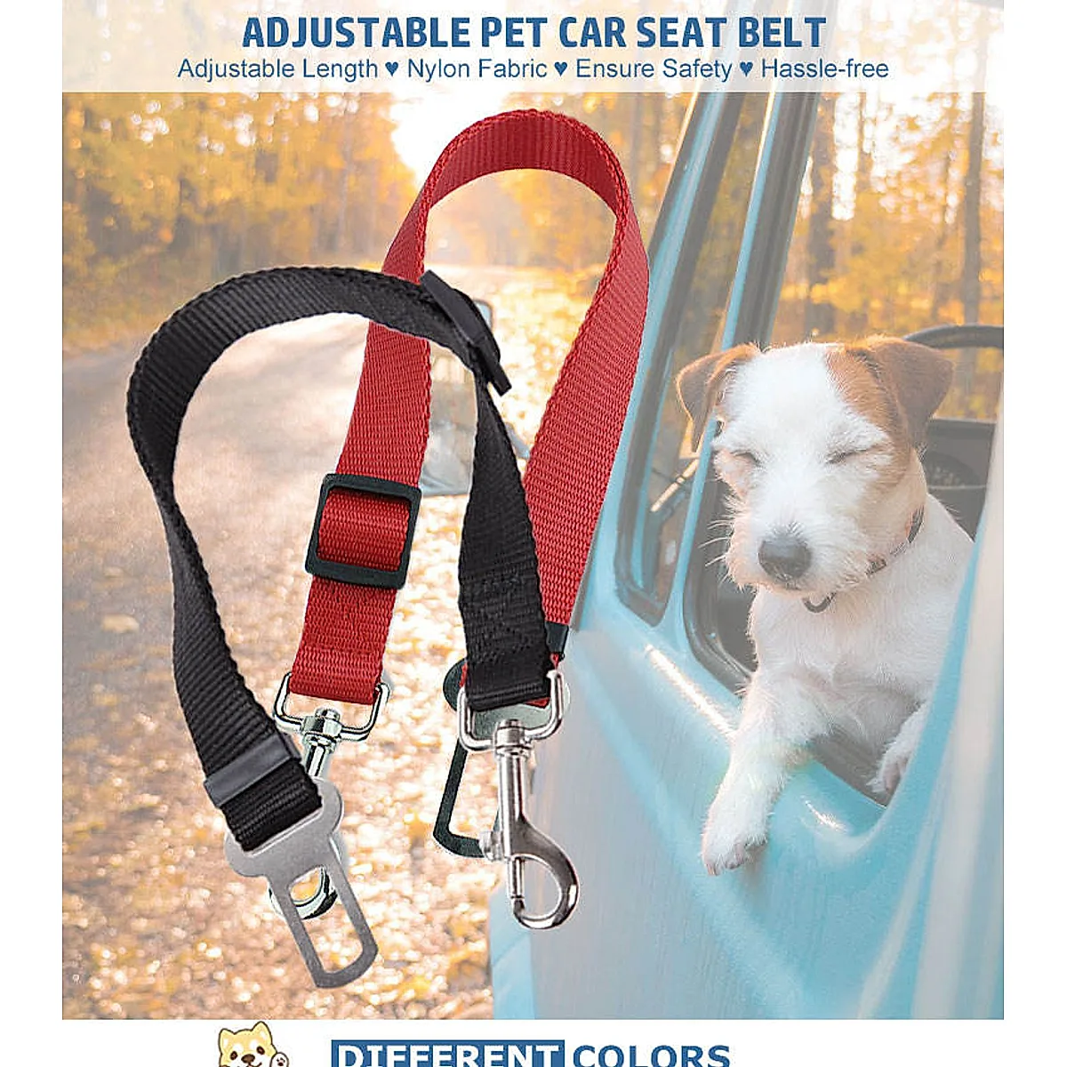 Pet Cat Dog Vehicle Leash Nylon Adjustable Car Seat Dog Safety Belt Pet Leashes - Image 4