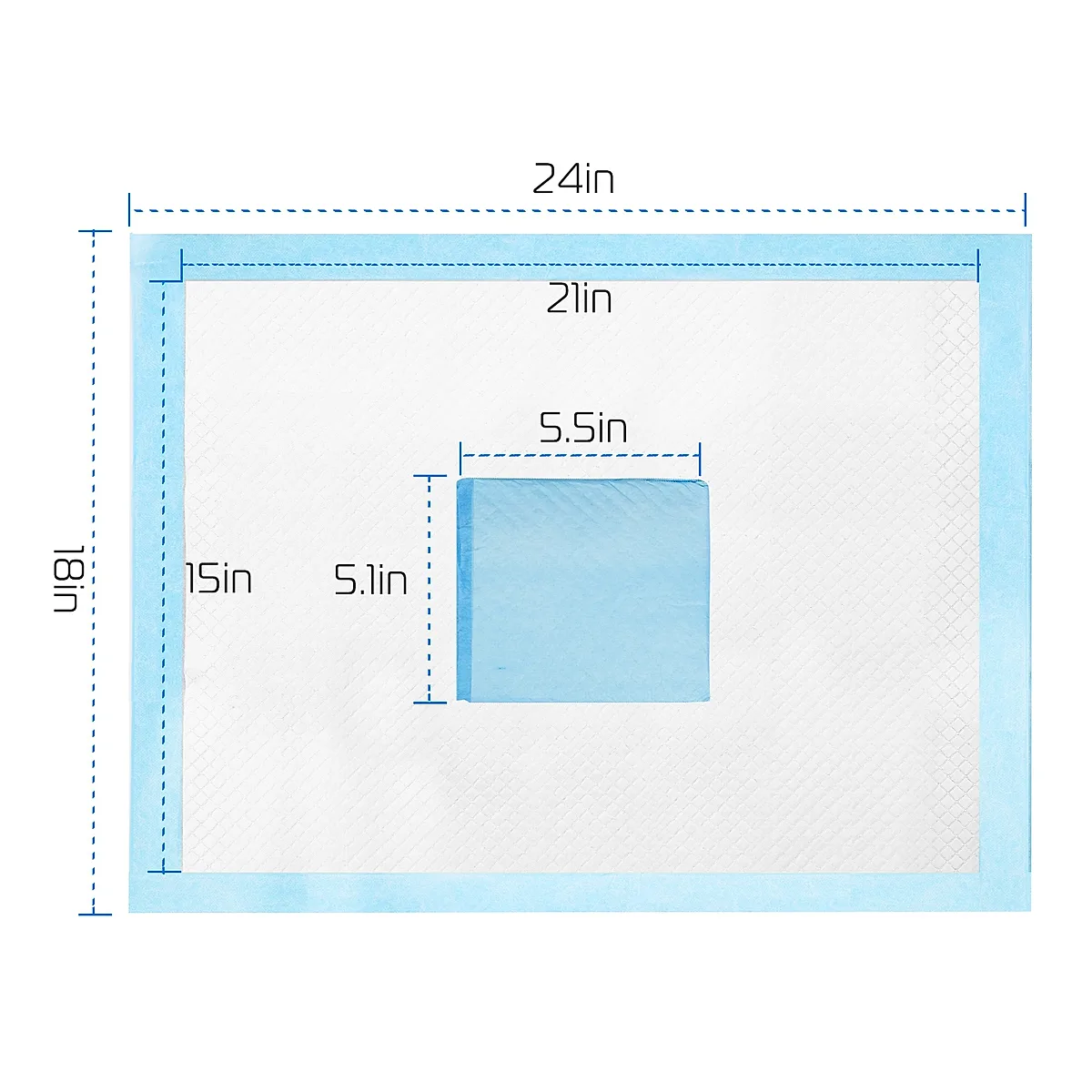 50Pcs Per Set Dog Training Pads Puppy Pee Pads Cat Wee Mats Potty-Train 24in X - Image 8