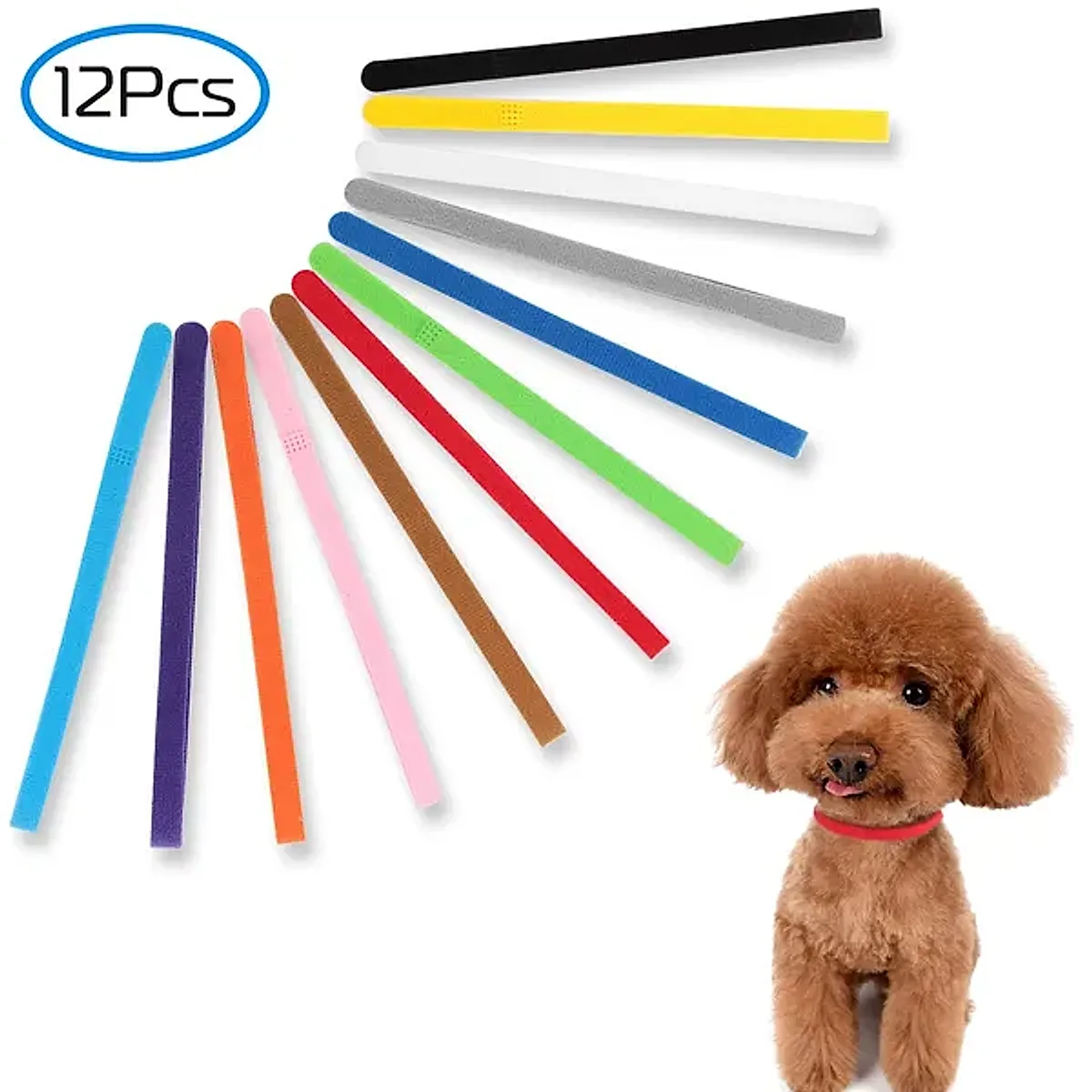 12 Colors Whelping Puppy ID Collars Adjustable Double-Sided Pet ID Bands - Image 6