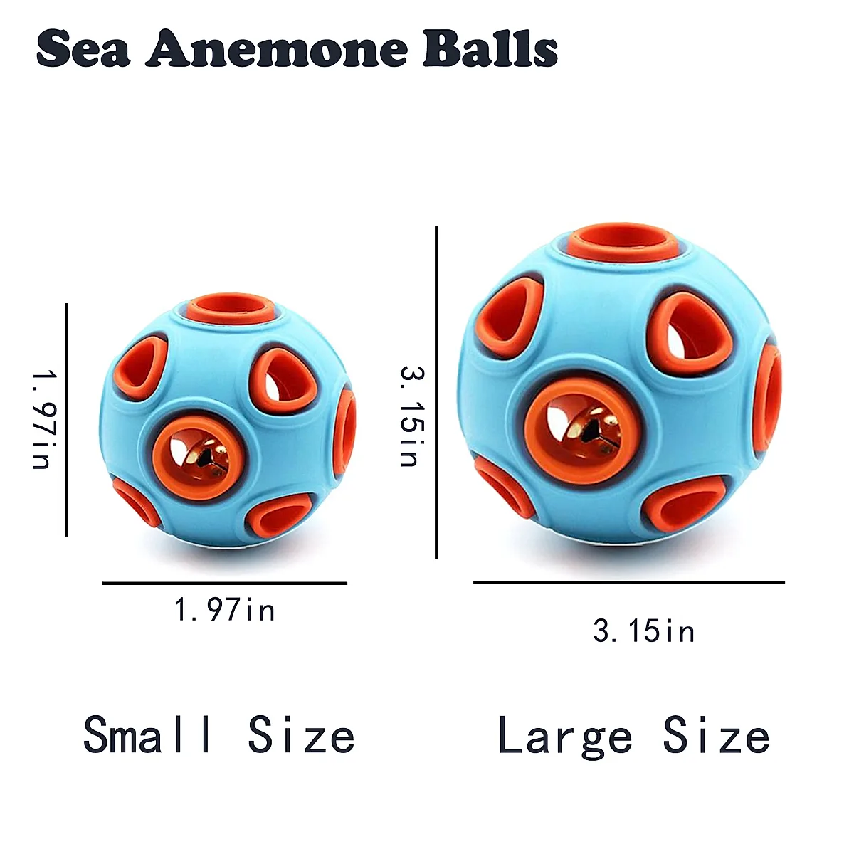 Dog Rubber Ball With Bell Sound, 2-Pack, Interactive Pet Chew Toy For Puppies - Image 6