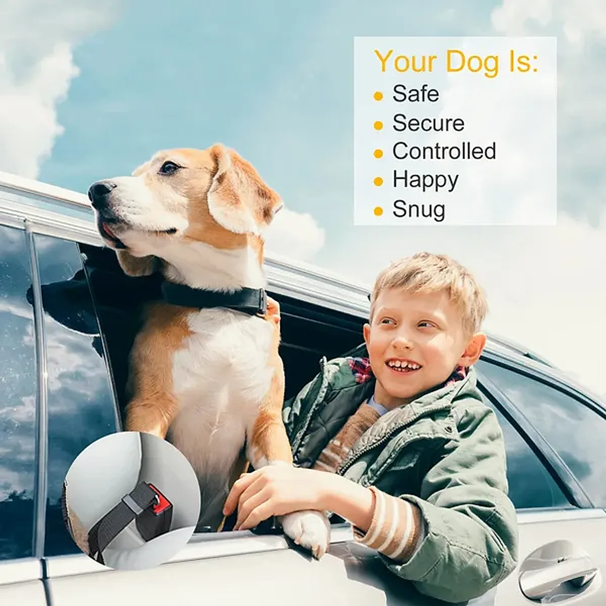 2Pcs Pet Dog Seat Belt Leash Adjustable Pet Dog Cat Safety Leads Harness - Image 3