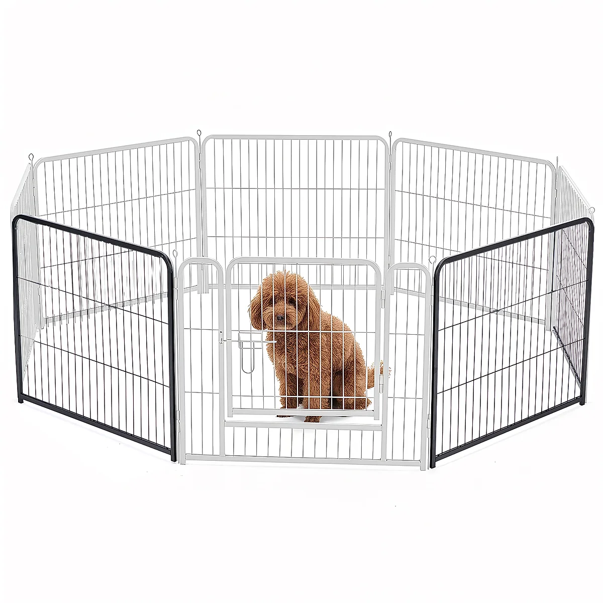 Metal Material, Foldable Pet Fence With A Door, Suitable For Small, Medium And - Image 7