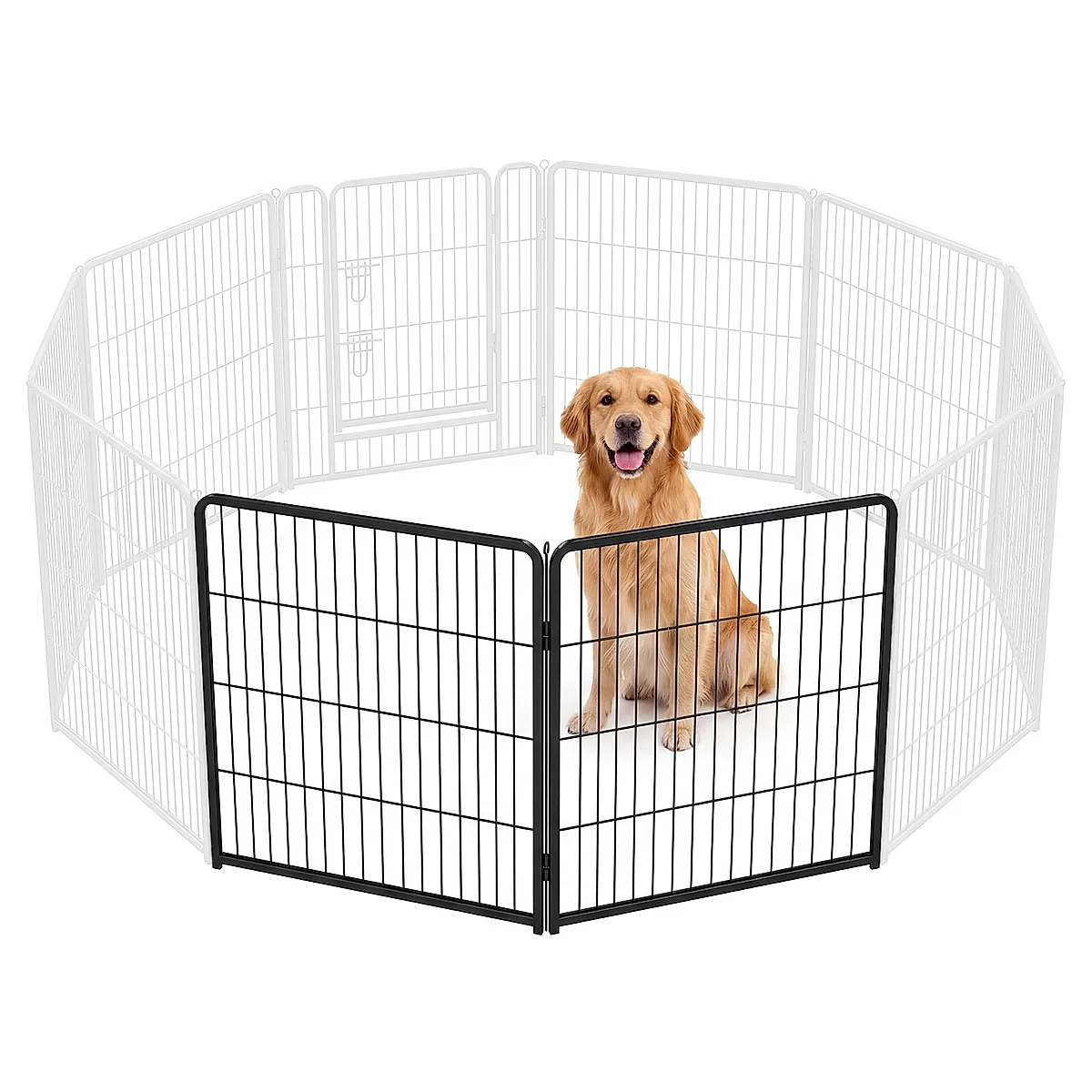 Metal Material, Foldable Pet Fence With A Door, Suitable For Small, Medium And - Image 9