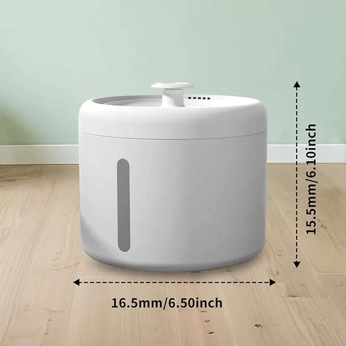 2500ML USB Round Pet Water Fountain, Automatic Cat Water Dispenser With