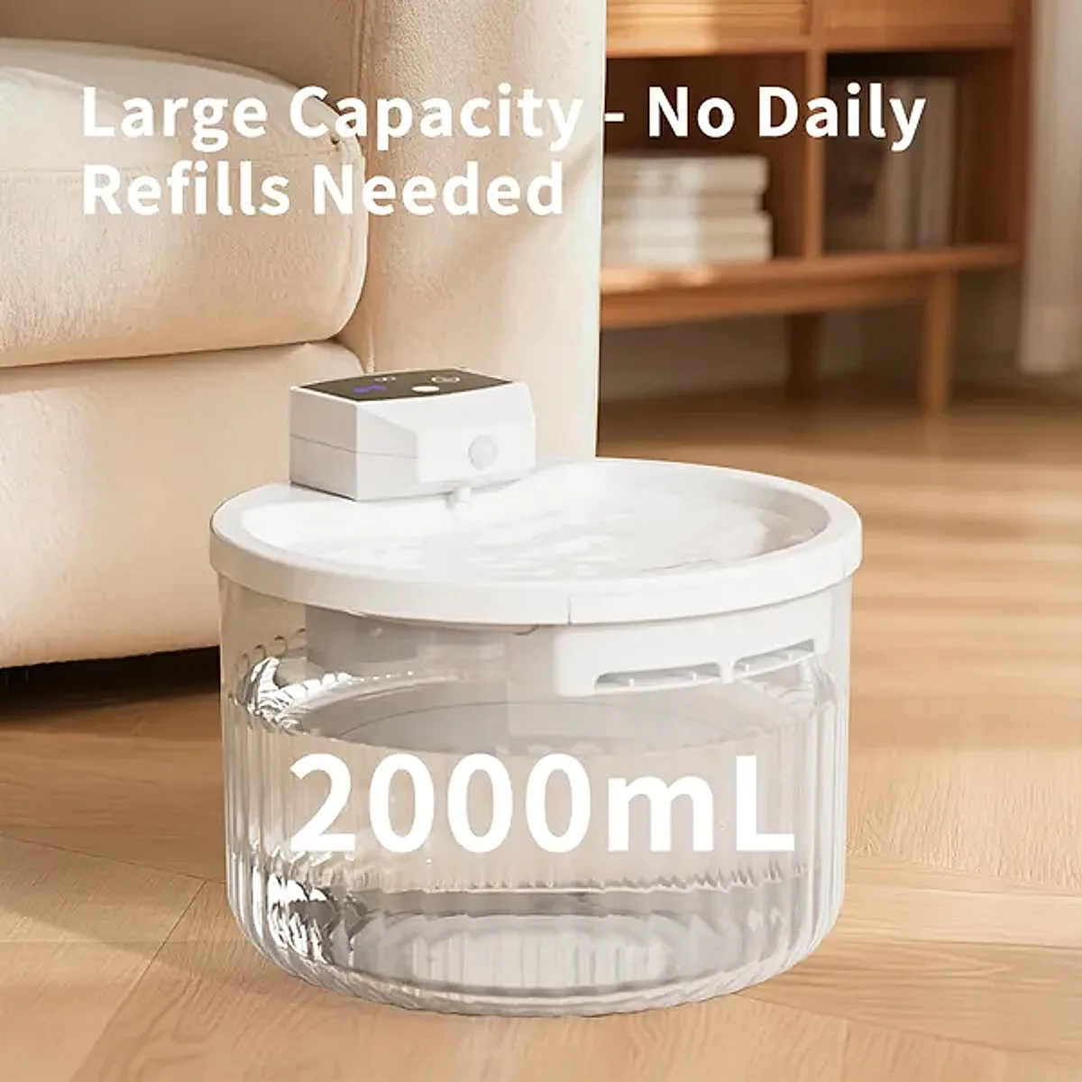 Pet Water Fountain, Large Capacity Automatic Cat Water Dispenser With No Daily