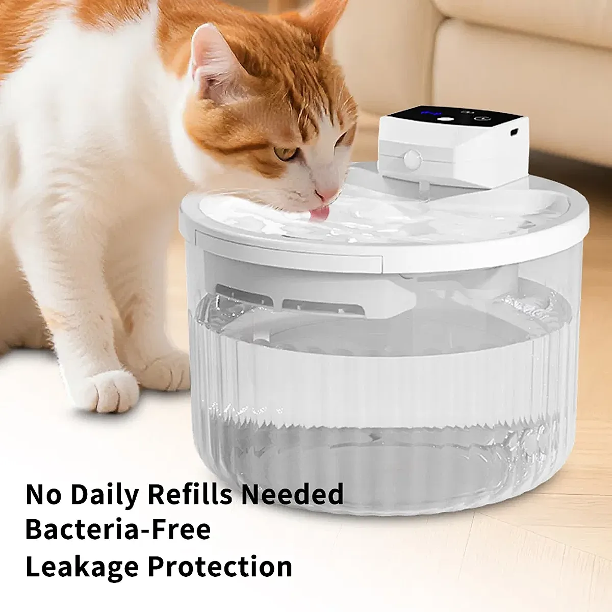 Pet Water Fountain, Large Capacity Automatic Cat Water Dispenser With No Daily - Image 7
