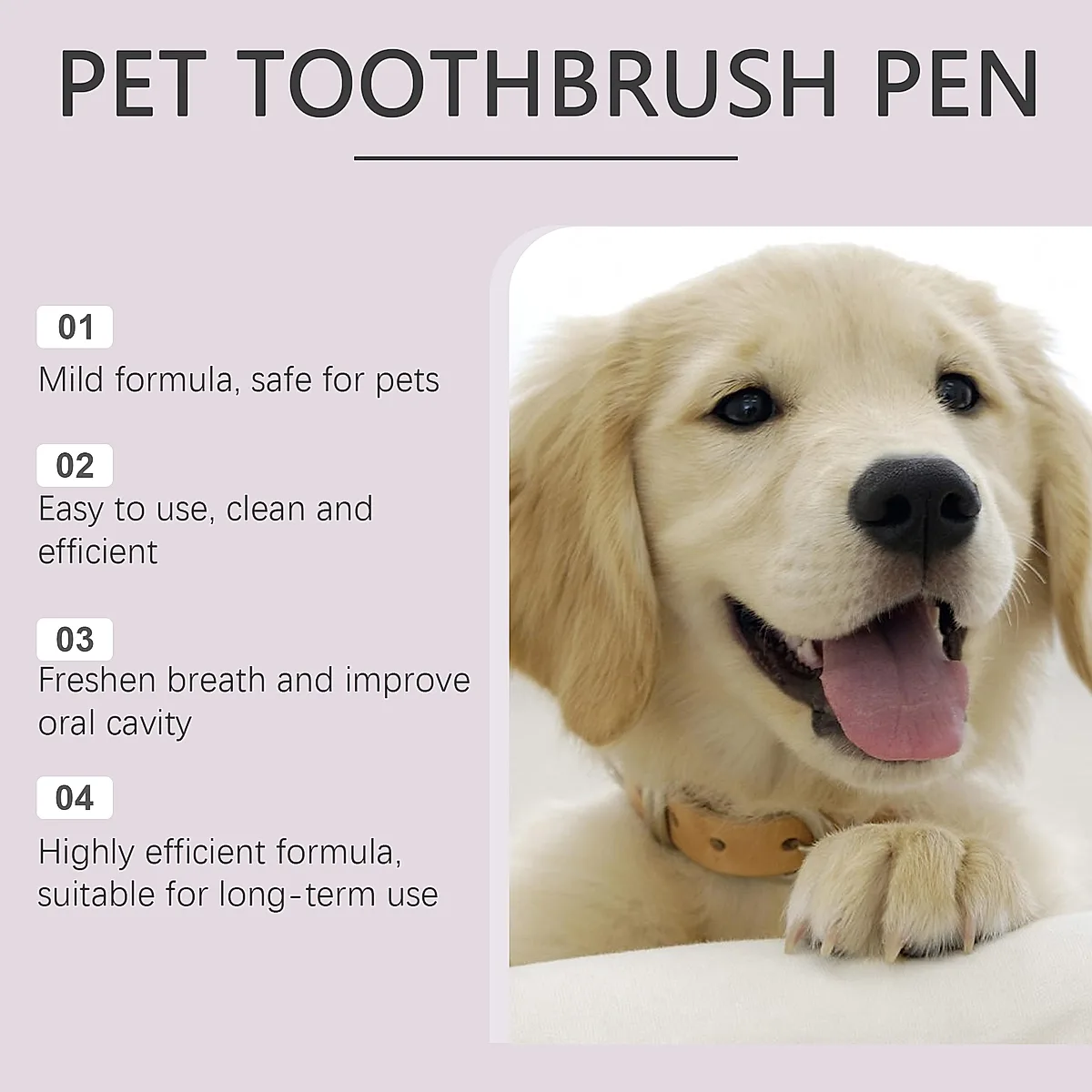 Pet Dental Toothbrush Pen 2Pack Dog Cat Plaque Tartar Remover, Freshen Breath &