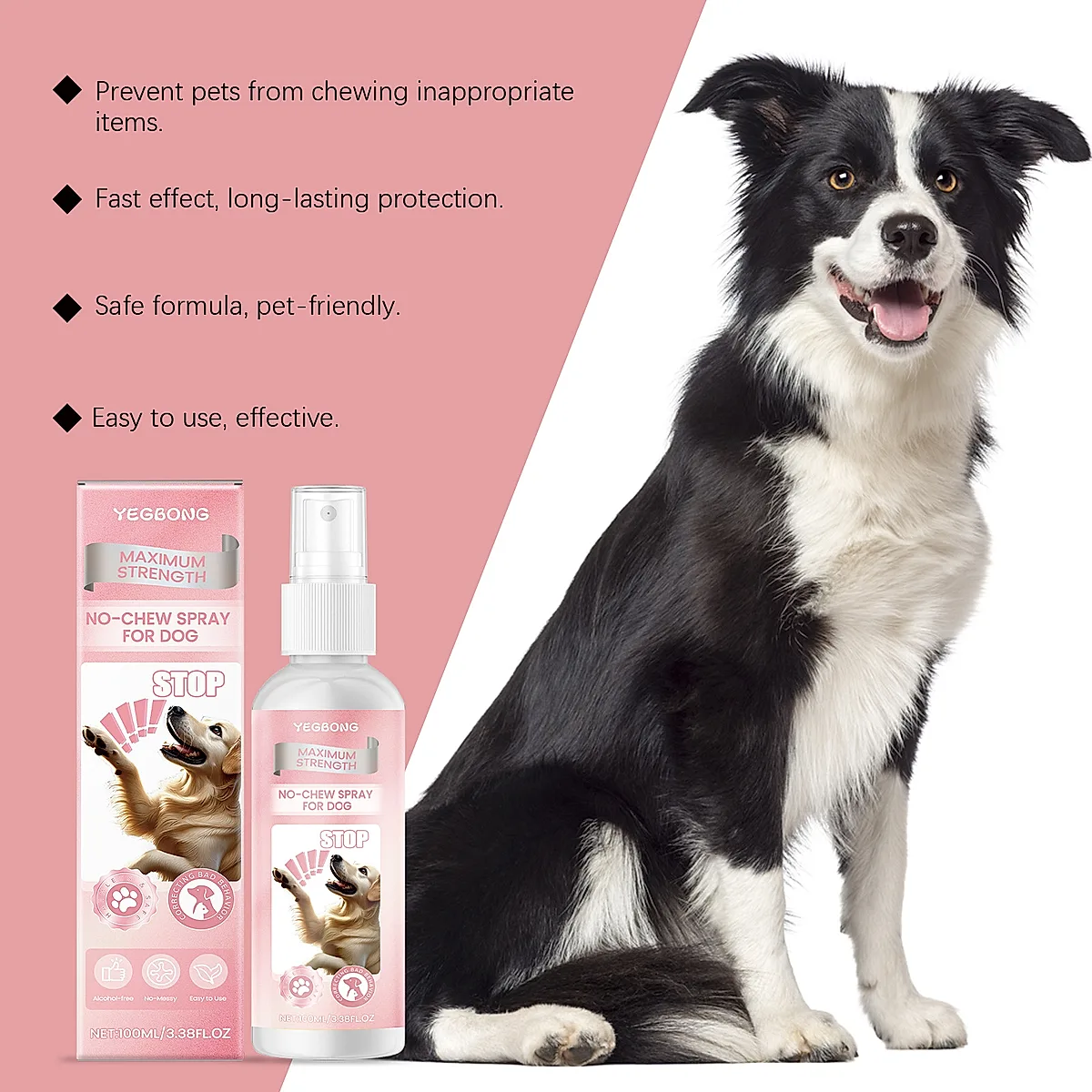 No Chew Spray For Dogs, Anti Chew Deterrent Spray To Stop Pets From Destroying - Image 2
