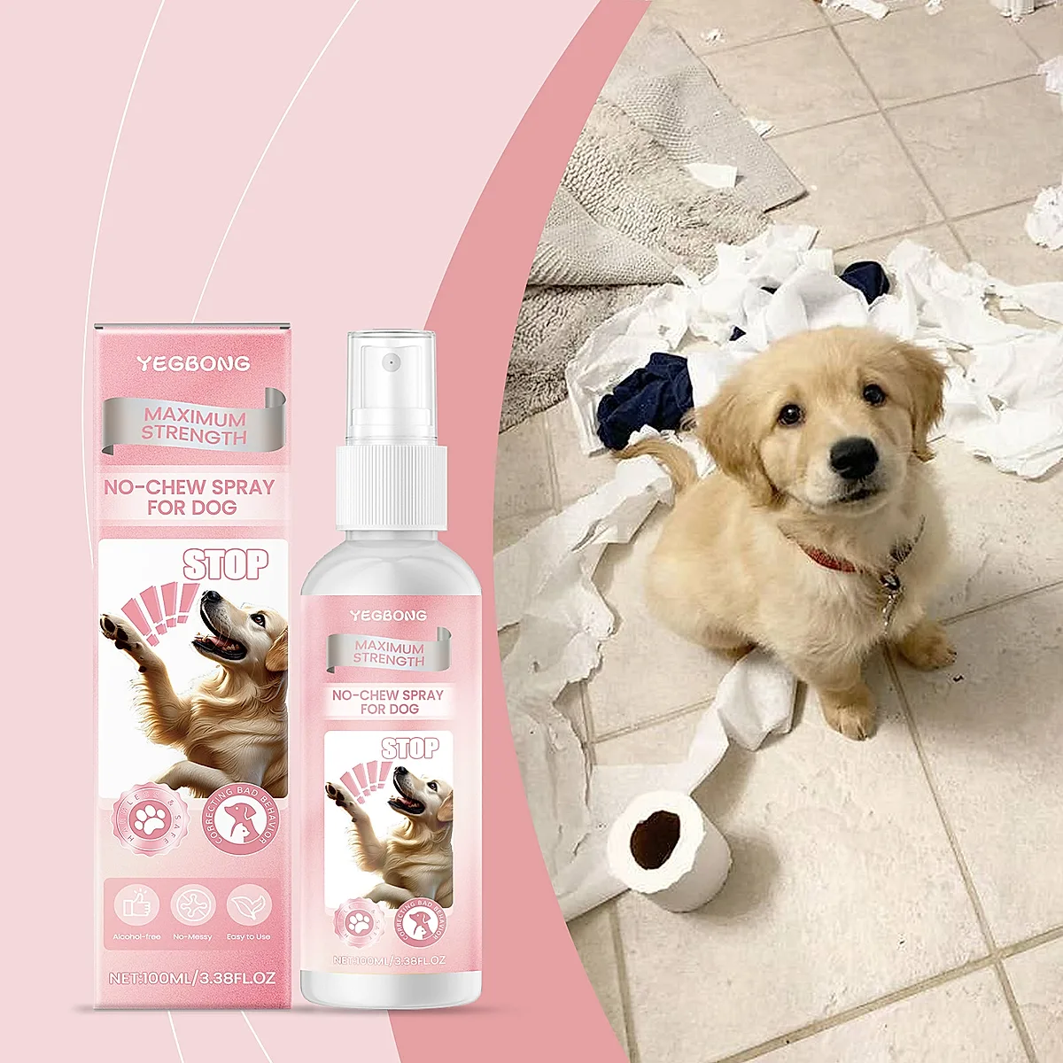 No Chew Spray For Dogs, Anti Chew Deterrent Spray To Stop Pets From Destroying - Image 3