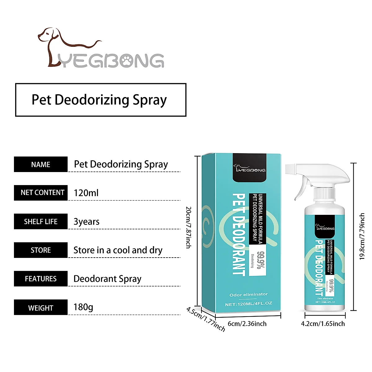 Pet Deodorant Spray, Gentle Pet Odor Eliminator For Dogs & Cats, Instantly - Image 2