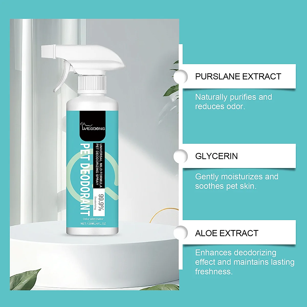 Pet Deodorant Spray, Gentle Pet Odor Eliminator For Dogs & Cats, Instantly - Image 3