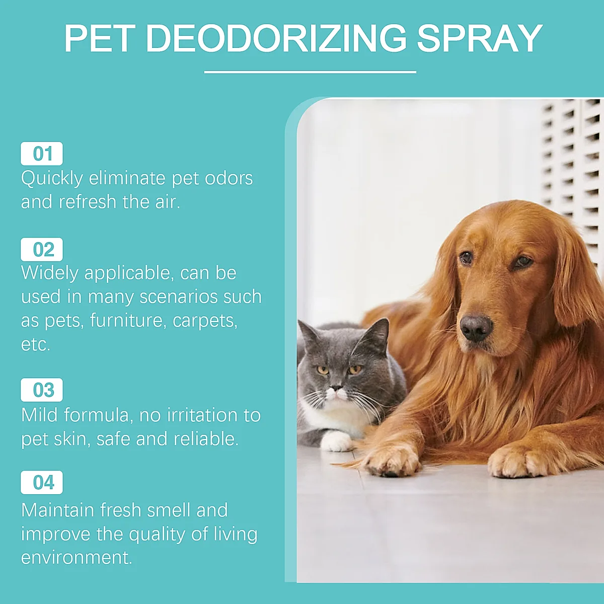 Pet Deodorant Spray, Gentle Pet Odor Eliminator For Dogs & Cats, Instantly - Image 7