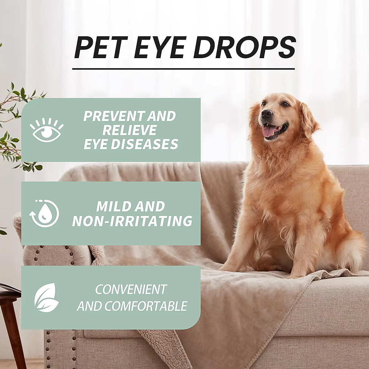 Pet Eye Drops For Dogs & Cats, Gentle Eye Cleaner With Honeysuckle Oil & - Image 7