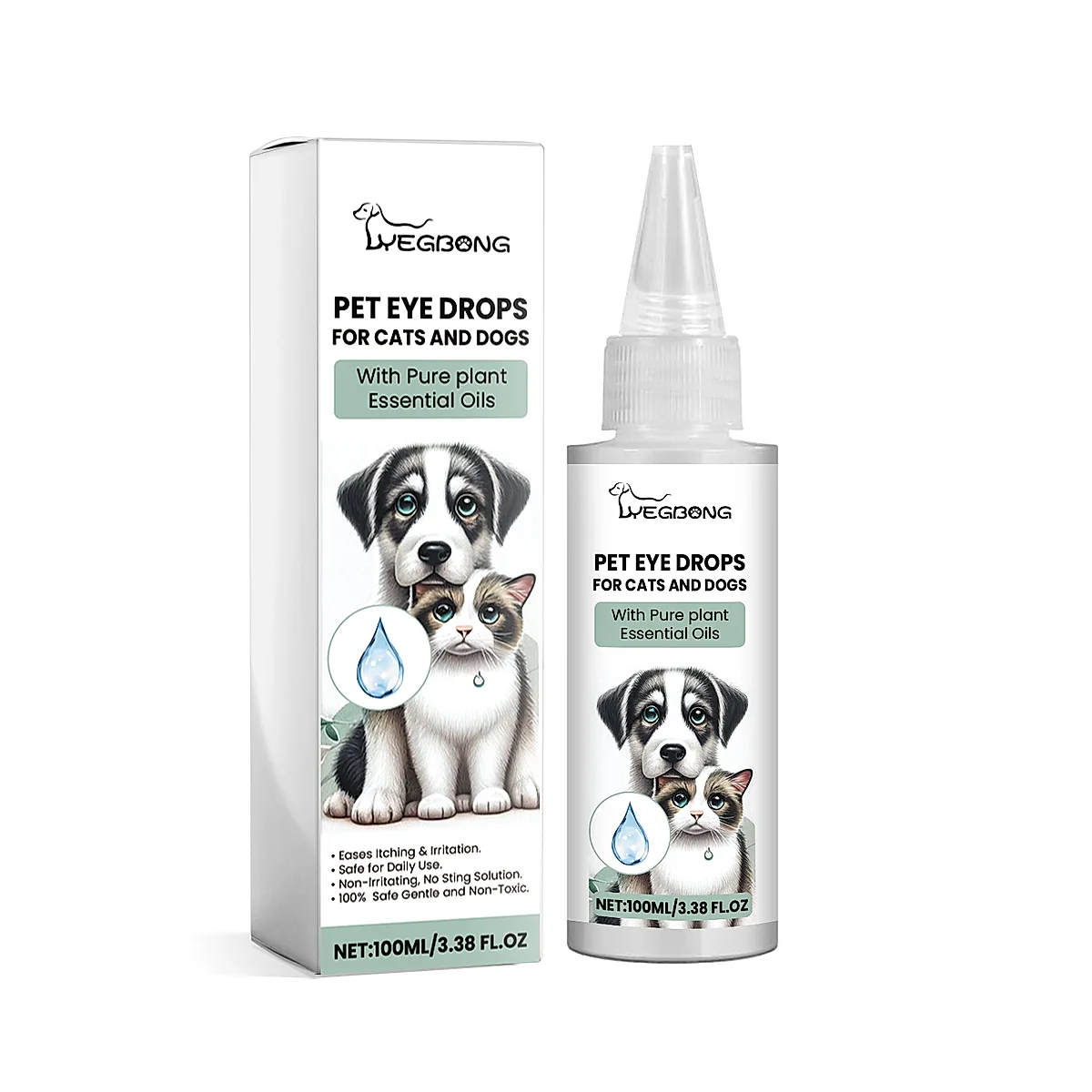 Pet Eye Drops For Dogs & Cats, Gentle Eye Cleaner With Honeysuckle Oil & - Image 9