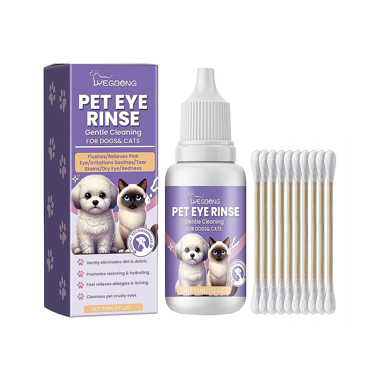 Pet Eye Rinse For Dogs & Cats, Gentle Eye Cleaner Solution With Hyaluronic - Image 6