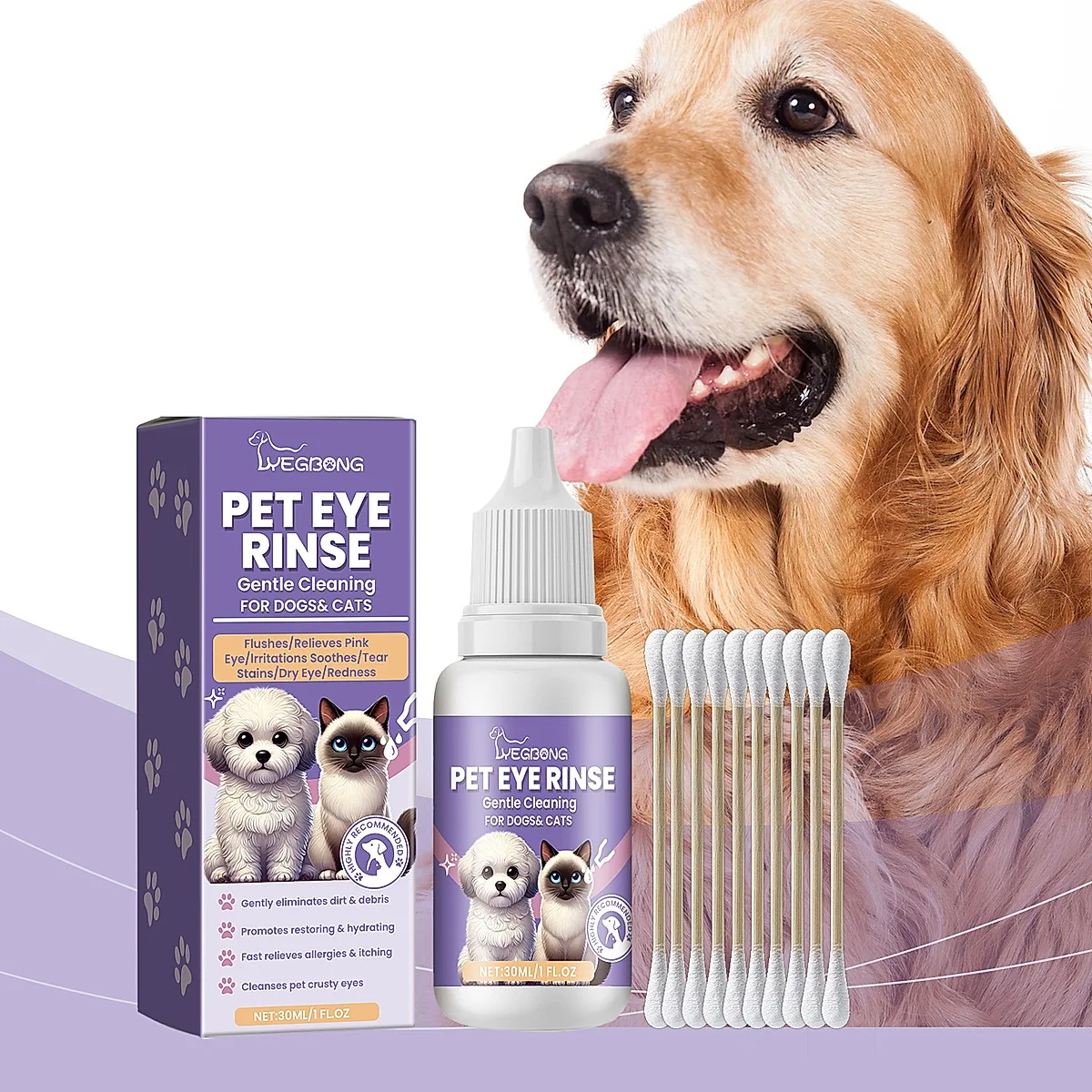 Pet Eye Rinse For Dogs & Cats, Gentle Eye Cleaner Solution With Hyaluronic - Image 7