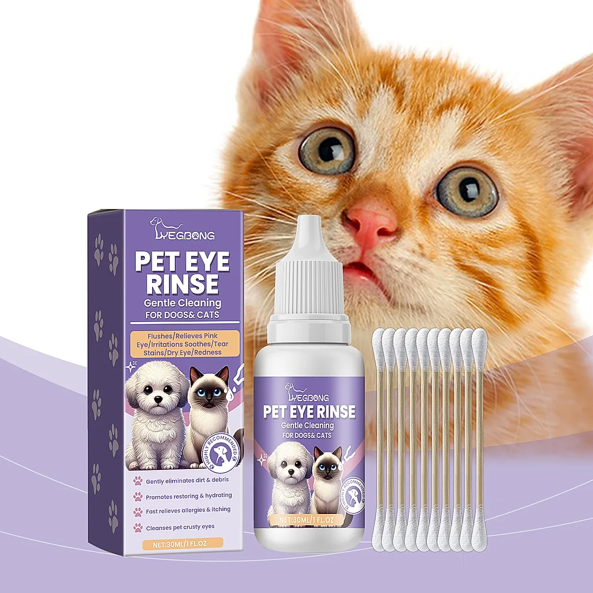 Pet Eye Rinse For Dogs & Cats, Gentle Eye Cleaner Solution With Hyaluronic - Image 8