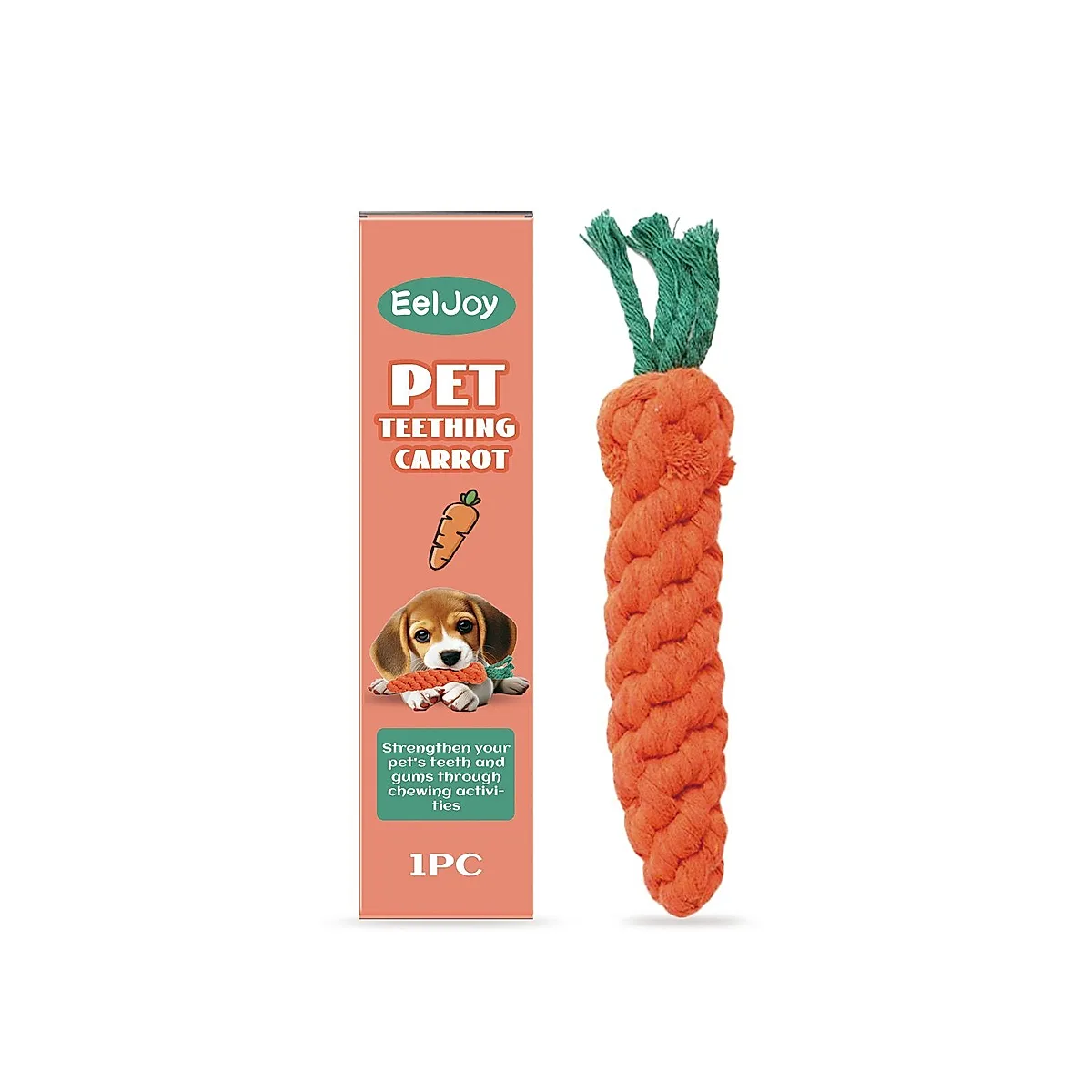 Carrot-Shaped Pet Chew Toy, 1 Piece - Image 6