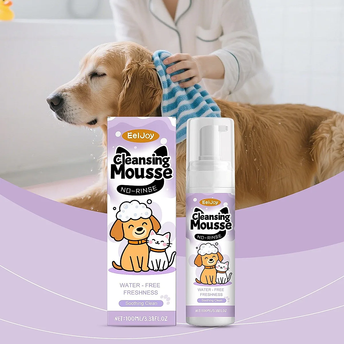 No-Rinse Pet Face Cleansing Mousse, 100 ml - Image 2