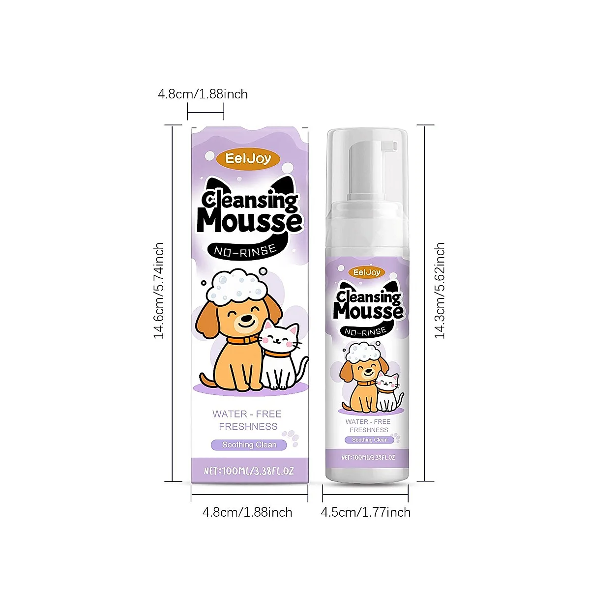 No-Rinse Pet Face Cleansing Mousse, 100 ml - Image 3