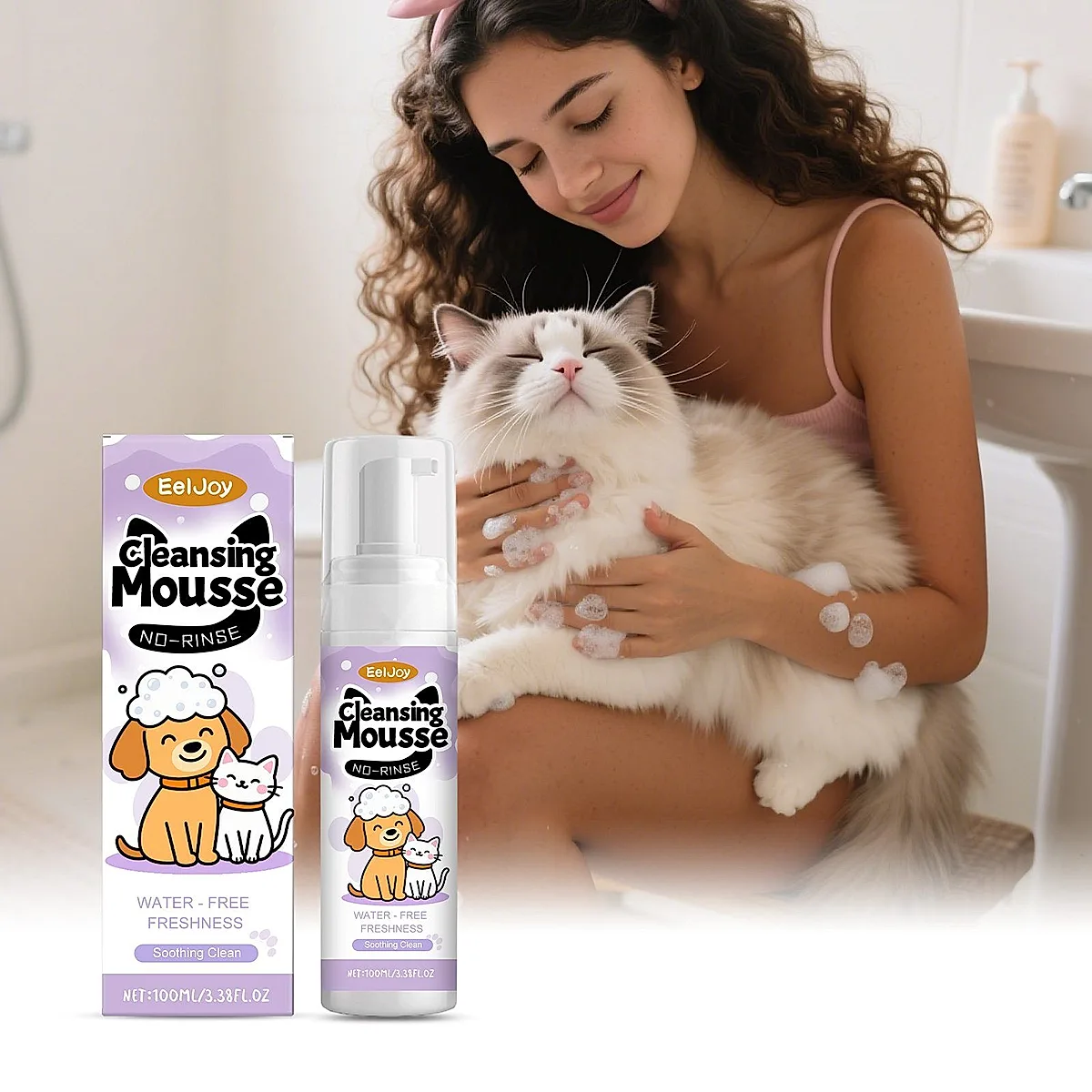 No-Rinse Pet Face Cleansing Mousse, 100 ml - Image 8