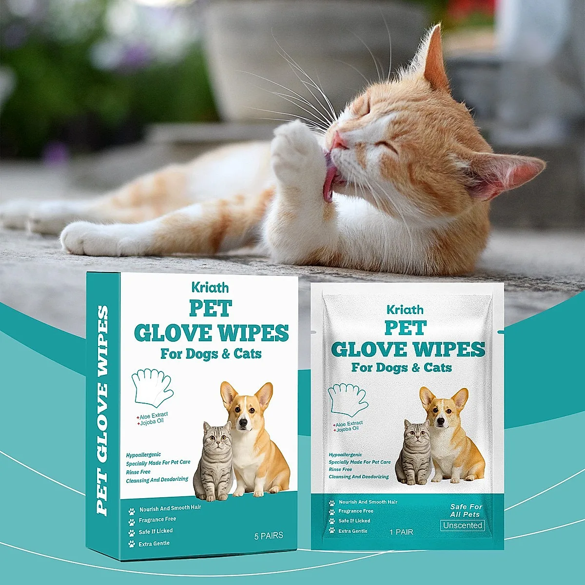 Disposable Pet Glove Wipes, 5 Pieces - Image 5