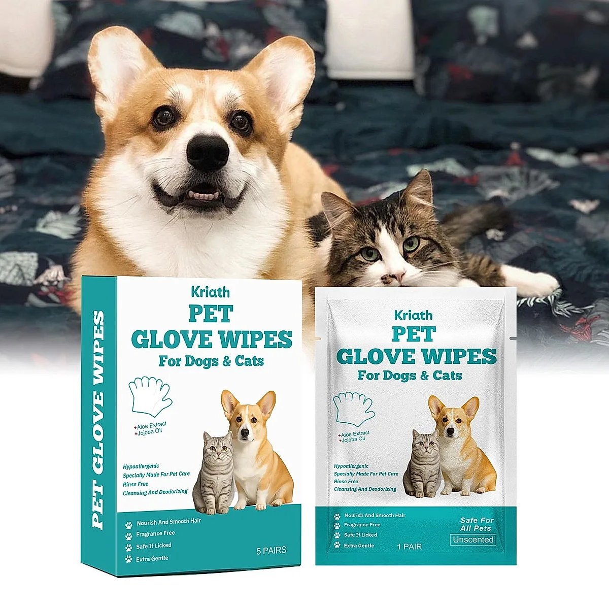 Disposable Pet Glove Wipes, 5 Pieces - Image 6