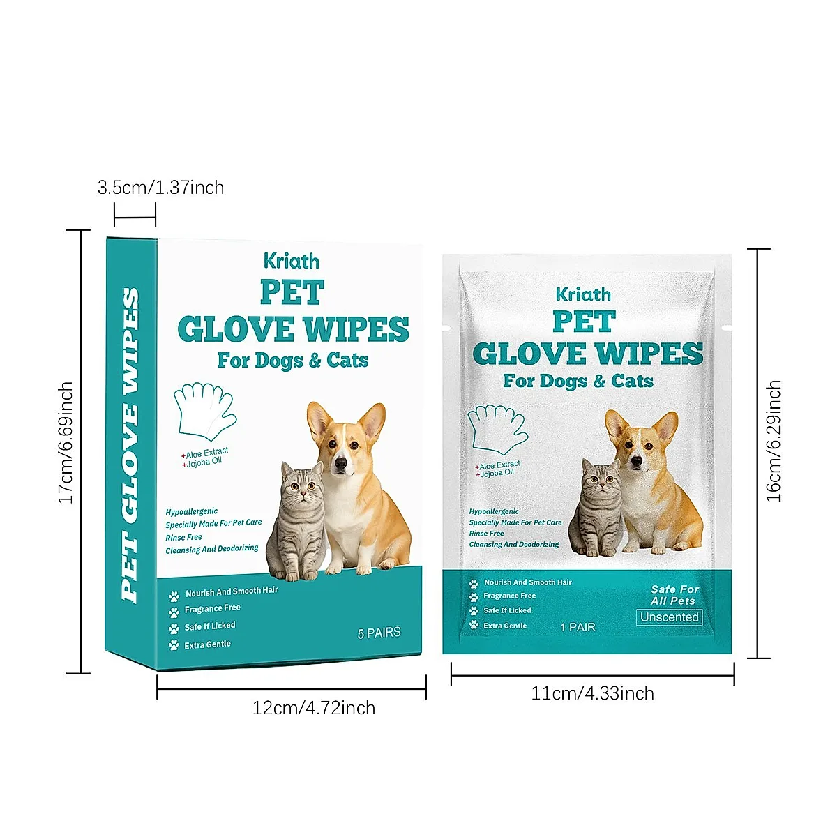 Disposable Pet Glove Wipes, 5 Pieces - Image 7