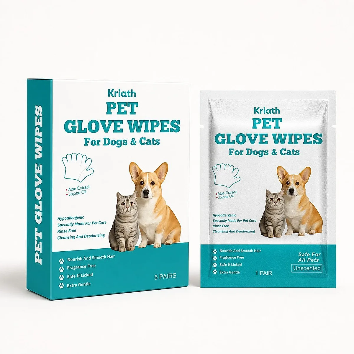 Disposable Pet Glove Wipes, 5 Pieces - Image 9