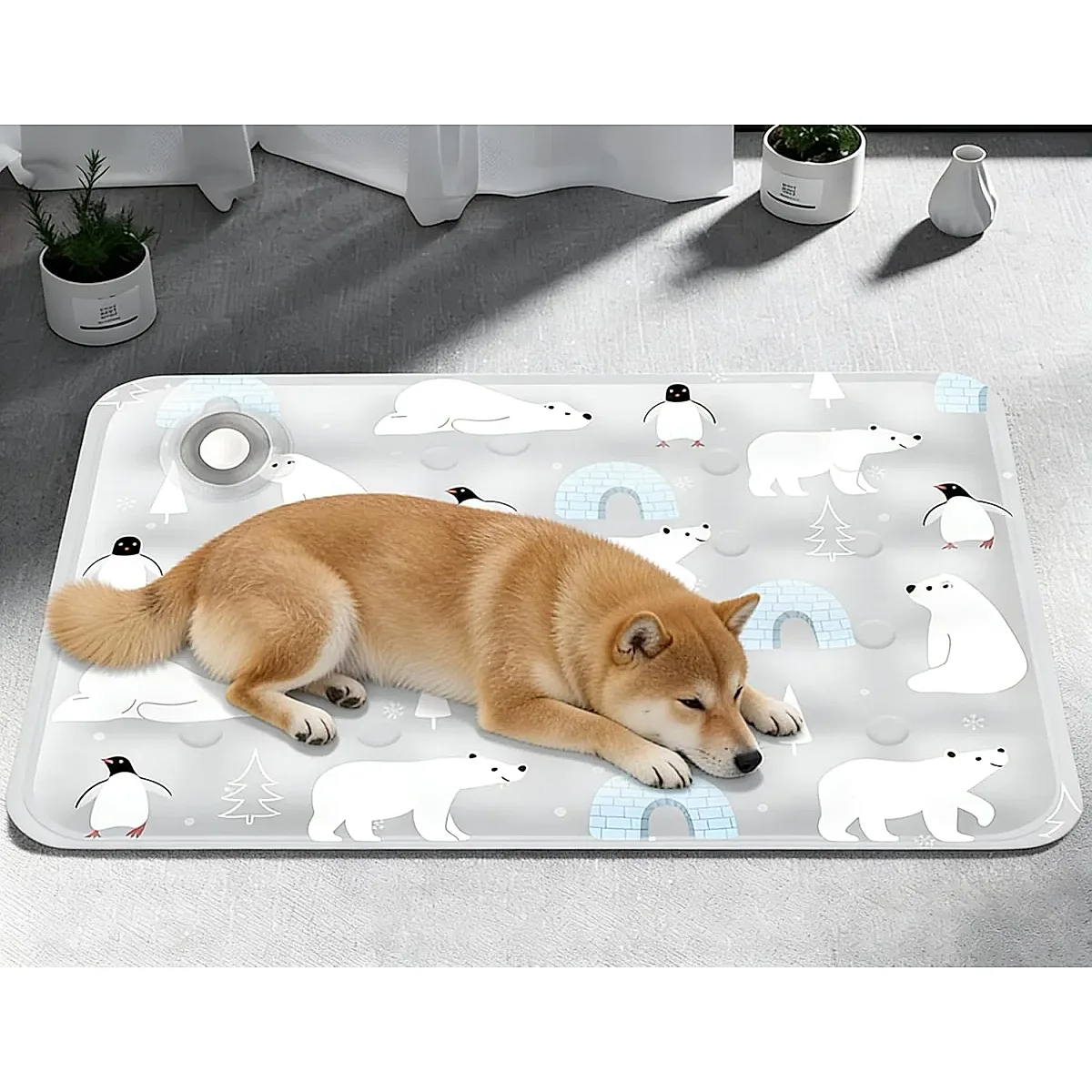90*60 cm Dog Cooling Mat, Summer Pet Mats, Portable Pet Cooling Pad for Travel, - Image 3