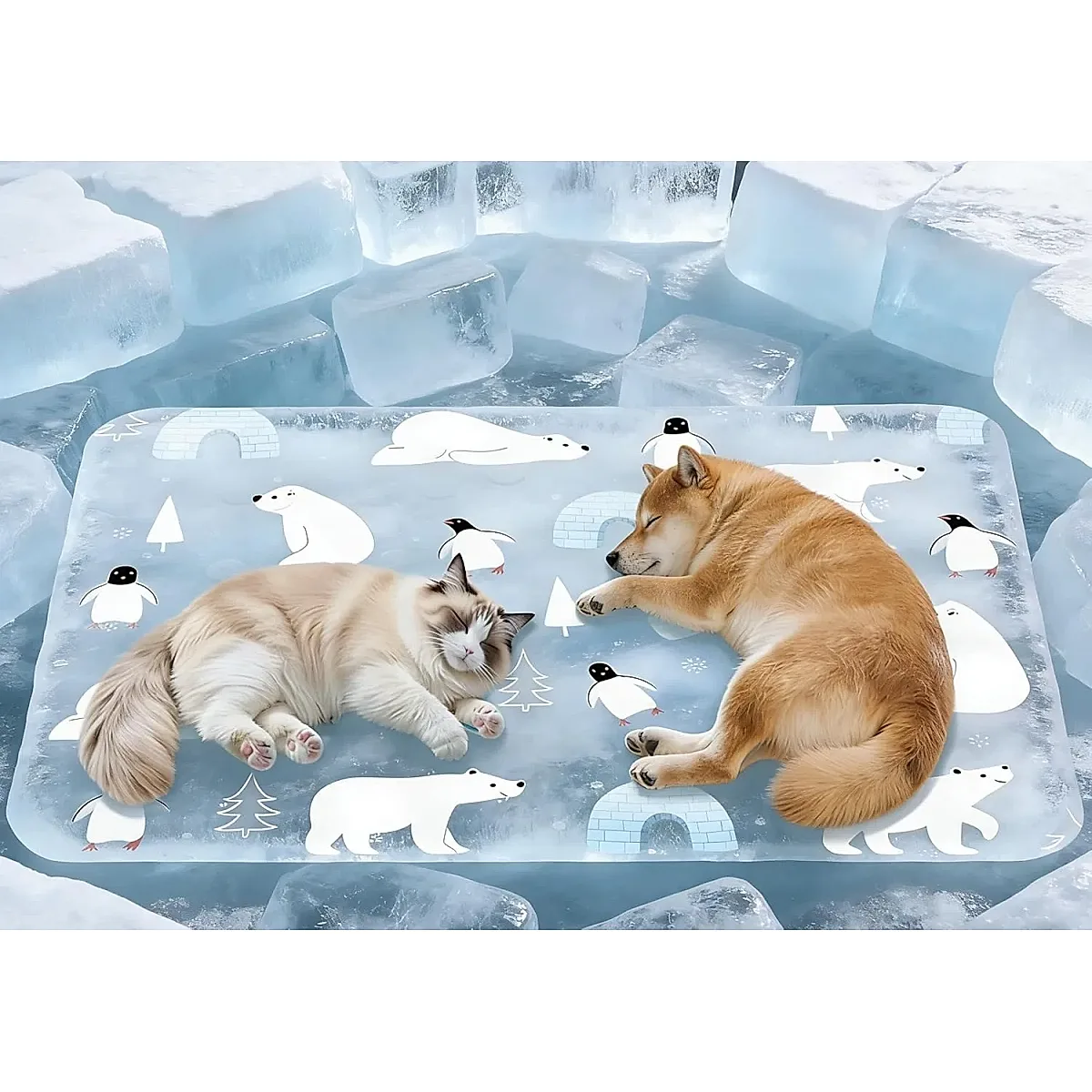 90*60 cm Dog Cooling Mat, Summer Pet Mats, Portable Pet Cooling Pad for Travel, - Image 6