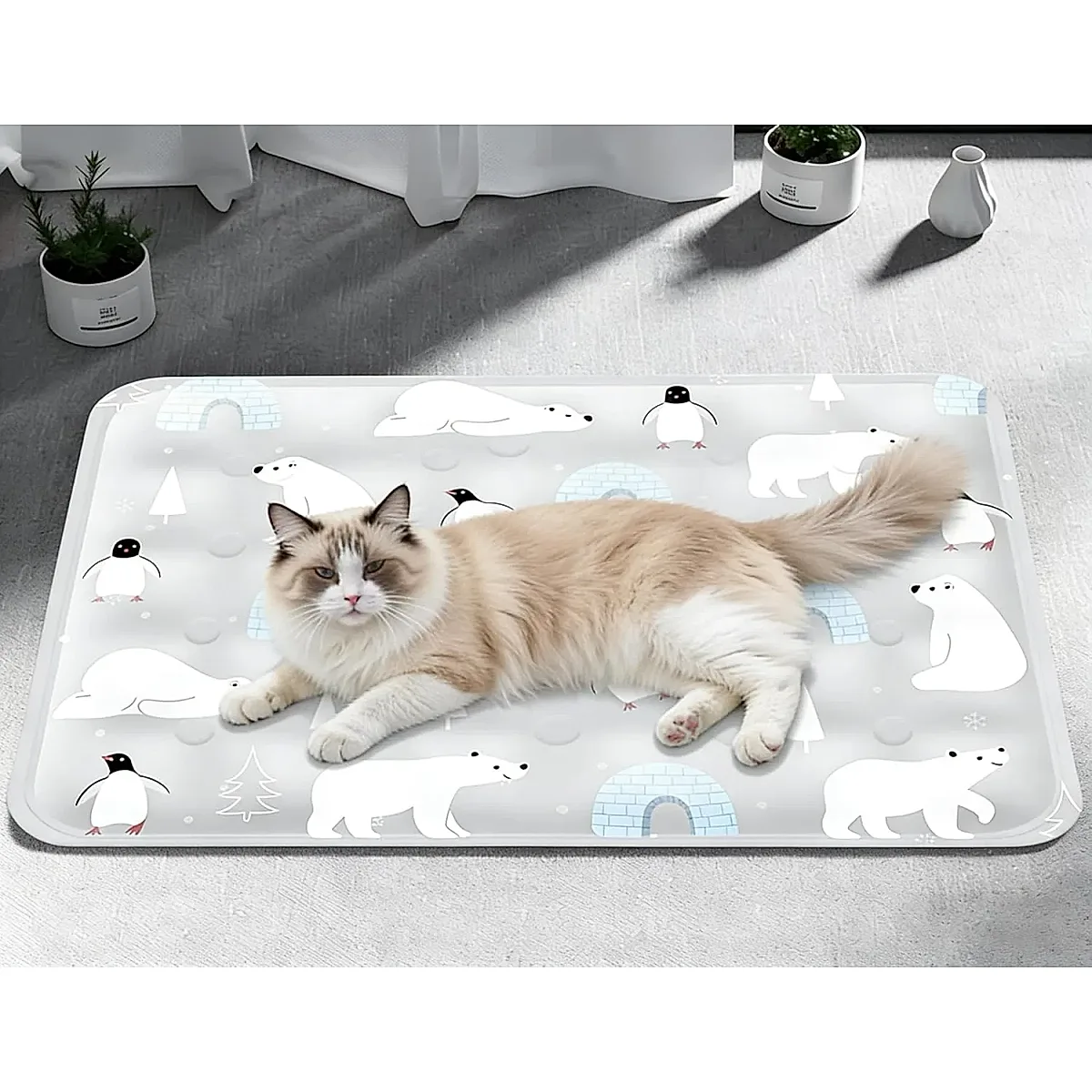 90*60 cm Dog Cooling Mat, Summer Pet Mats, Portable Pet Cooling Pad for Travel, - Image 8