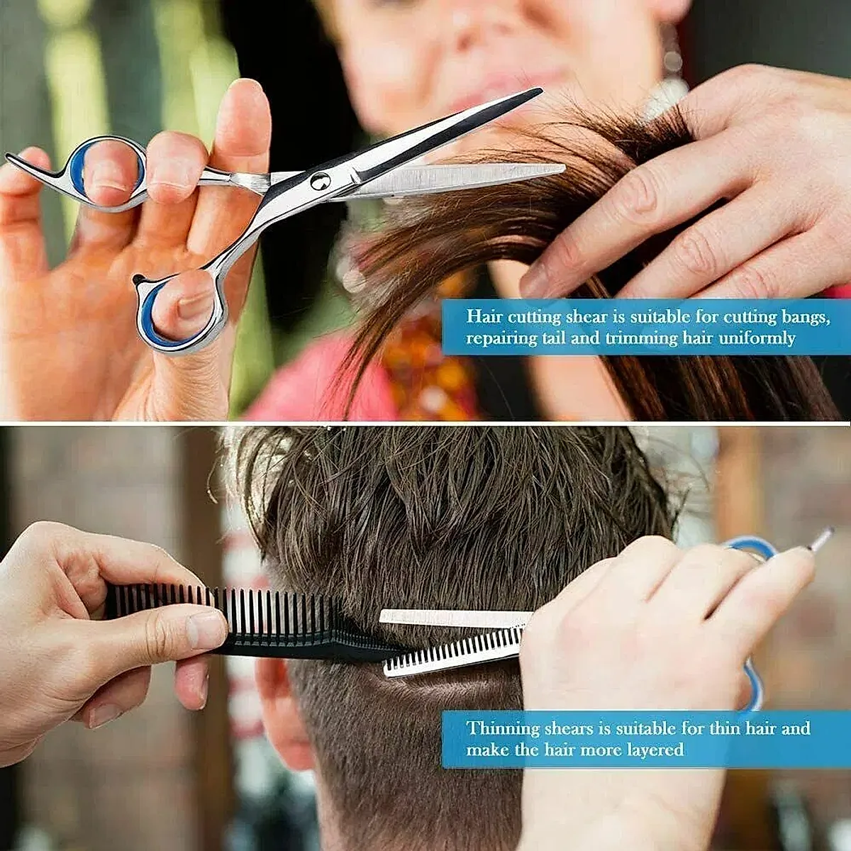 Professional Hair Cutting Thinning Scissors Barber Shears Hairdressing Salon Set - Image 4