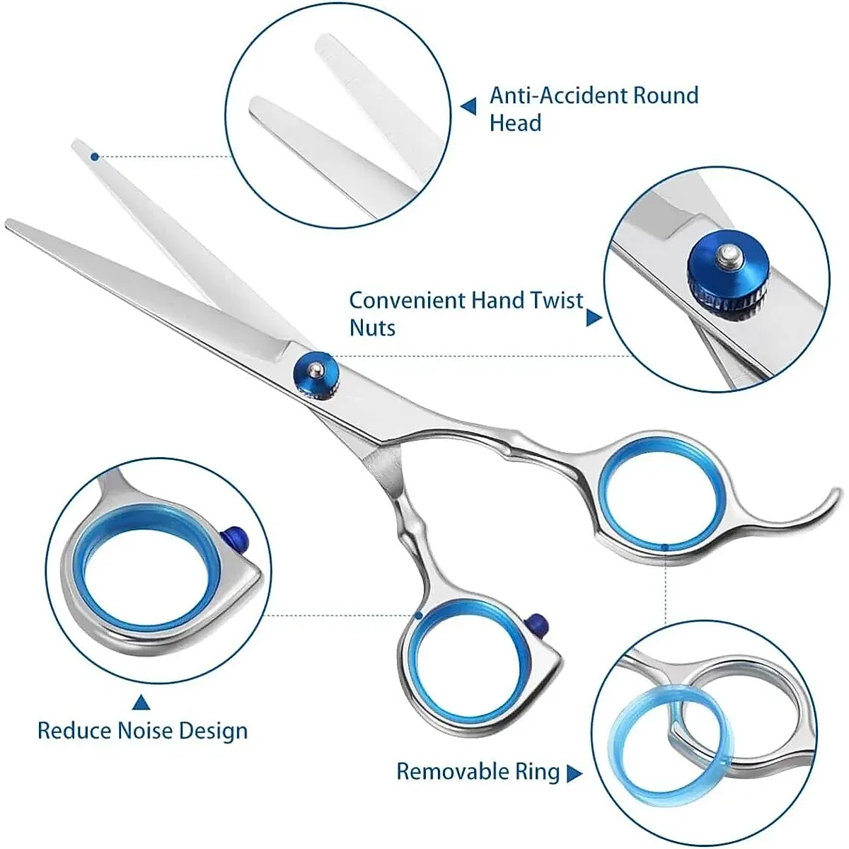 Professional Hair Cutting Thinning Scissors Barber Shears Hairdressing Salon Set - Image 7