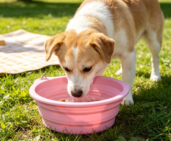 Collapsible Silicone Pet Travel Bowl - Portable Food & Water - Image 2