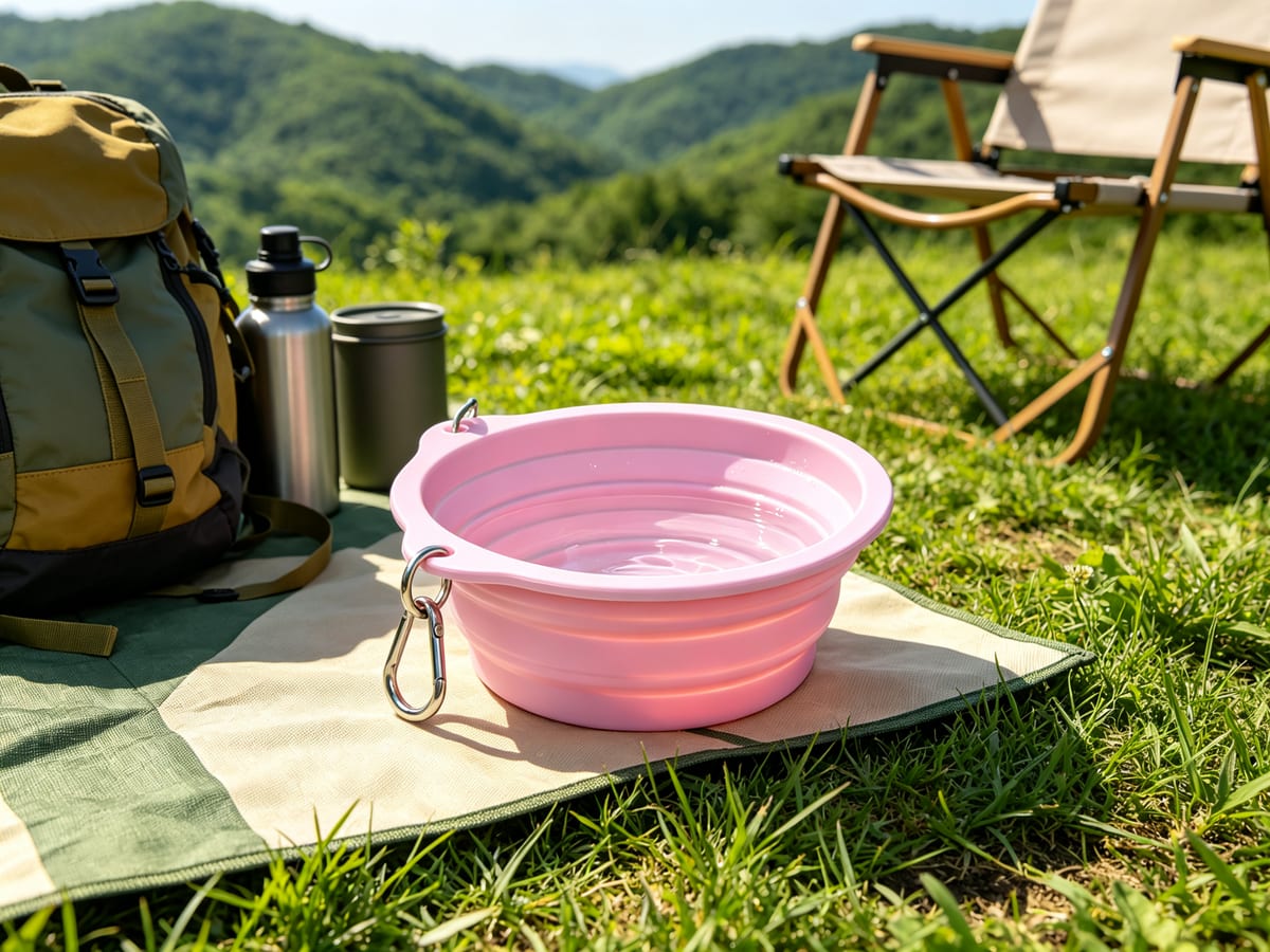 Collapsible Silicone Pet Travel Bowl - Portable Food & Water - Image 4