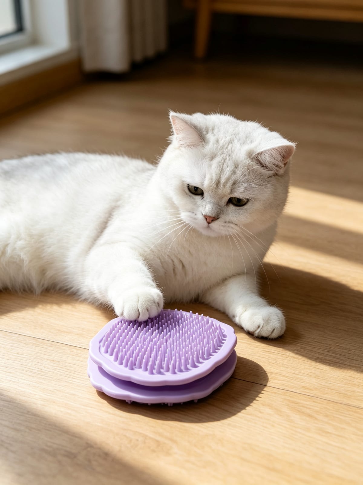 Silicone Pet Grooming Brush - Massage & Deshed - Image 6
